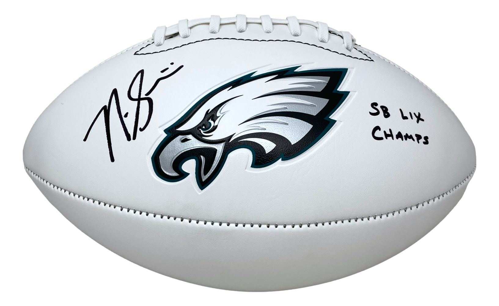 Nick Sirianni Autographed Philadelphia Eagles Football with Logo & Super Bowl LIX Champions Inscription - Perfect for Eagles Fans, Collectors, and Sports Memorabilia Enthusiasts