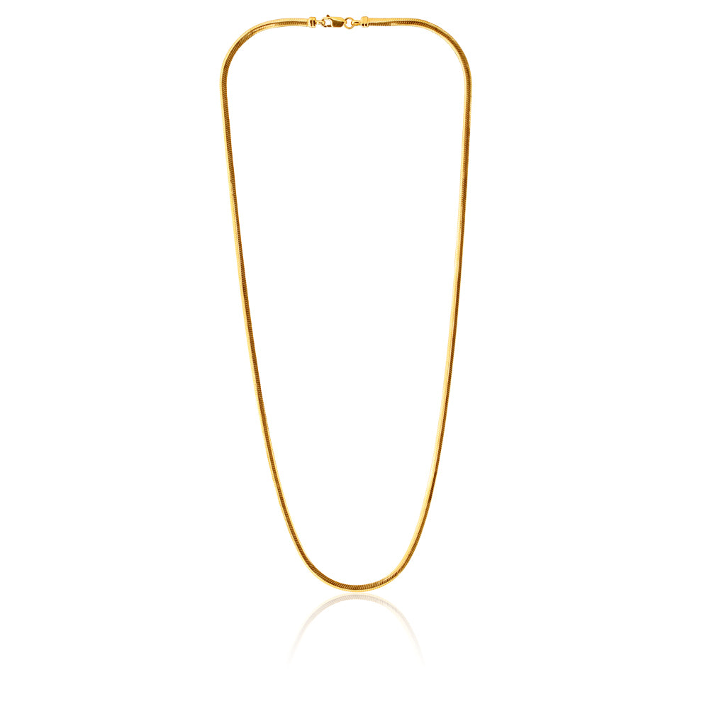 9 Carat Silver Filled Flat Snake Chain Necklace 18 Inches - Elegant Jewelry for Women, Perfect for Layering, Gift Giving & Everyday Wear