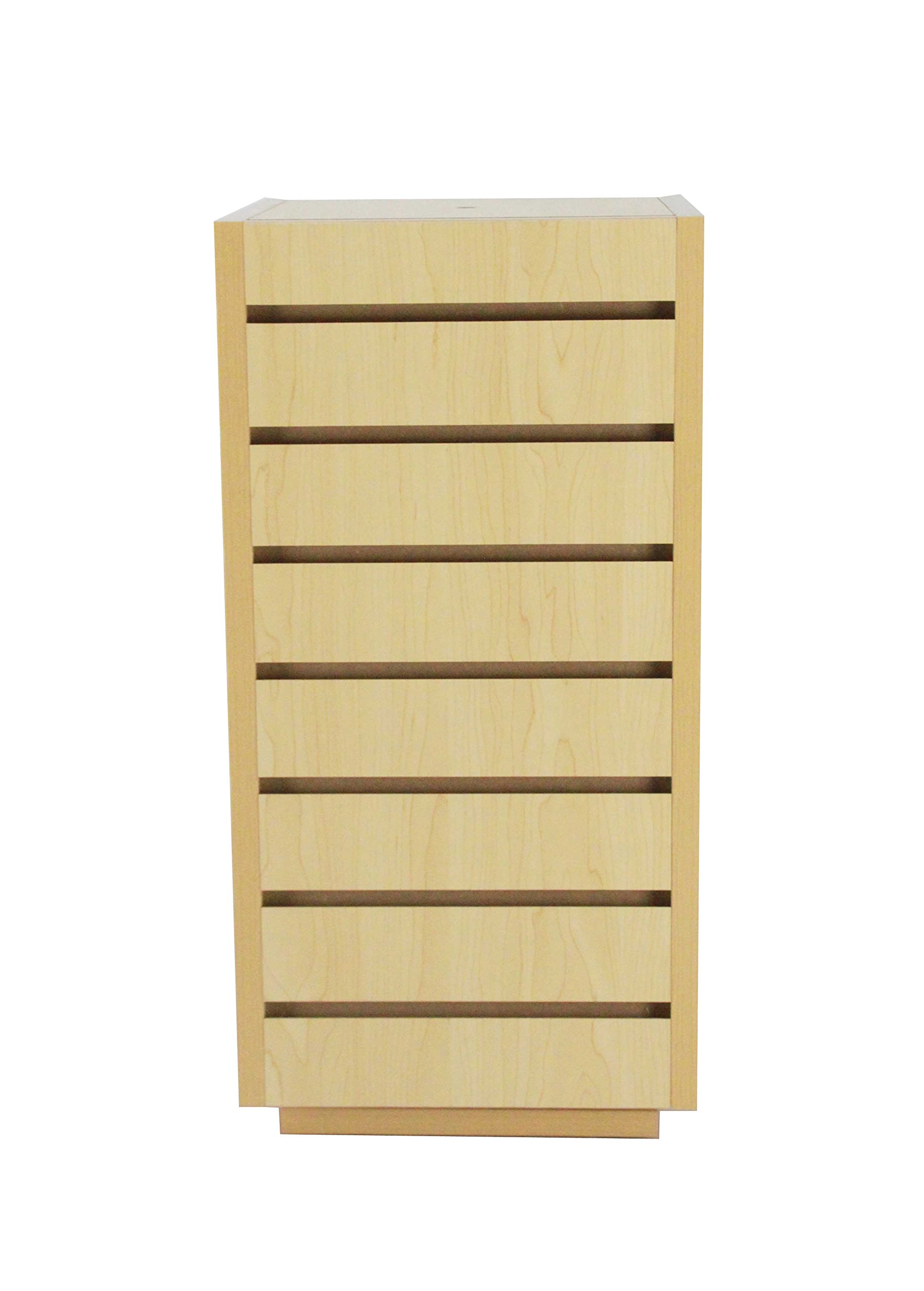 FixtureDisplays 4-Sided Slatwall Counter Spinner Display Rack - 360° Rotating Retail Merchandiser for Jewelry, Gifts, Cosmetics & Small Accessories - Perfect for Boutique, Mall Kiosk & Store Counter Display