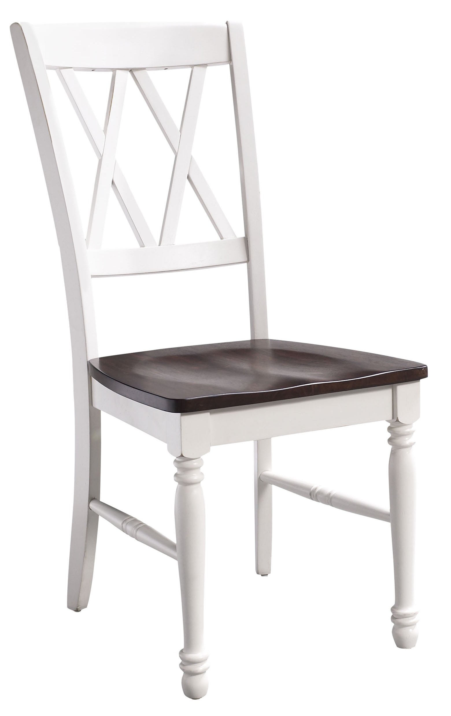 Crosley Furniture Shelby Distressed White Dining Chairs (Set of 2) - Perfect for Farmhouse Kitchens, Dining Rooms & Breakfast Nooks