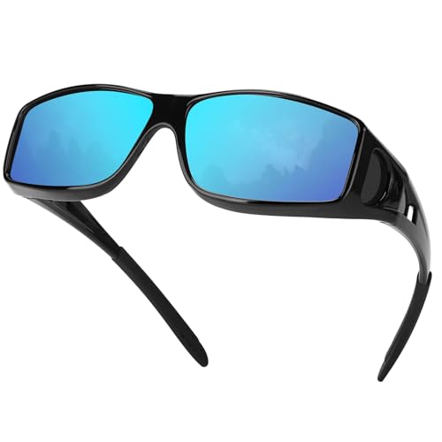 A01 Glossy Black Frame/Blue Mirrored Lens