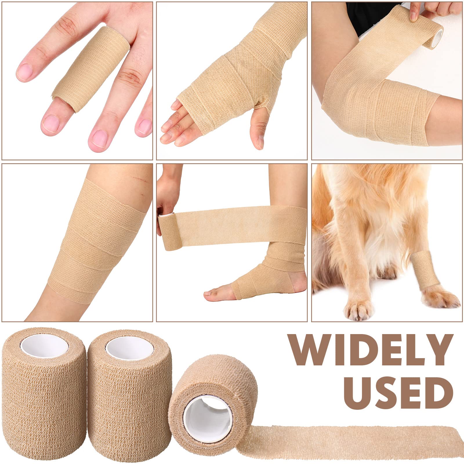 Treela 48 Pack Self Adhesive Wrap Bandages Bulk - 3