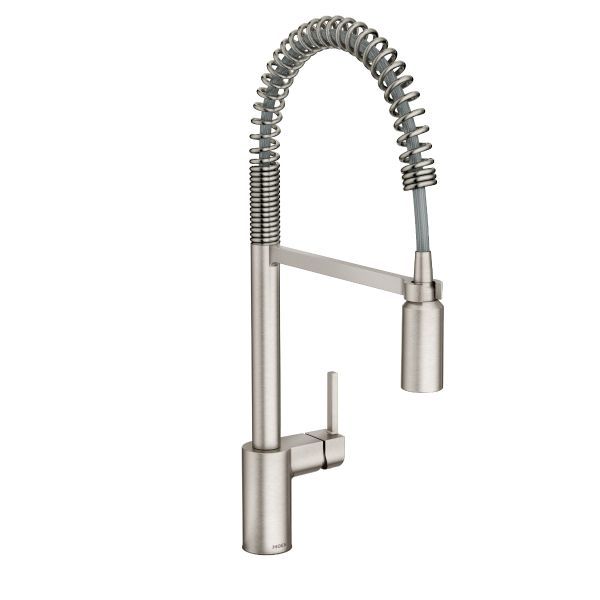 Moen 5923SRS Spot Resist Stainless Steel Spring Pulldown Spray Kitchen Faucet - Perfect for Modern Kitchens & Easy Dishwashing