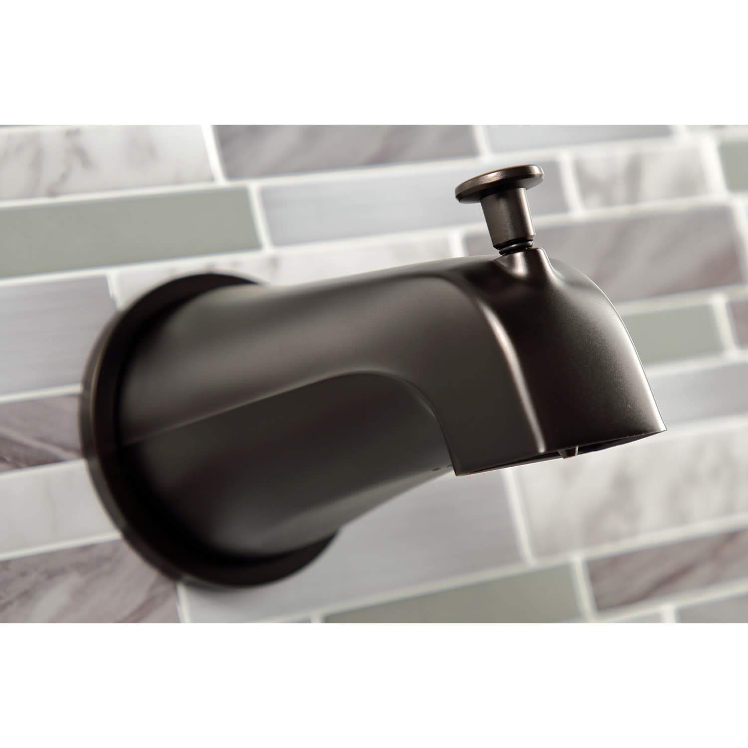 Kingston Brass KBX8148DX Concord Brushed Nickel Tub and Shower Faucet - 7.13 x 13 x 5.5 Inches - Bathroom Fixture for Modern Homes, Spa-Like Shower Experience