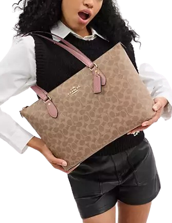 Coach Signature Canvas Gallery Tote Bag - Stylish & Durable Handbag for Women | Perfect for Work, Travel & Everyday Use
