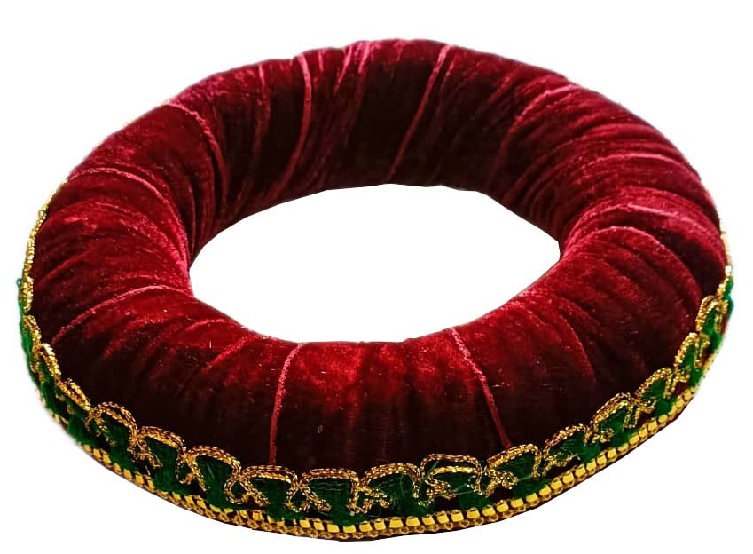 Superbrass Padded Ring in Velvet and Gold Zari for Indian Musical Instruments - Tabla, Sitar, Veena, Tanpura, Ghatam | Perfect for Classical Performances, Practice & Instrument Protection