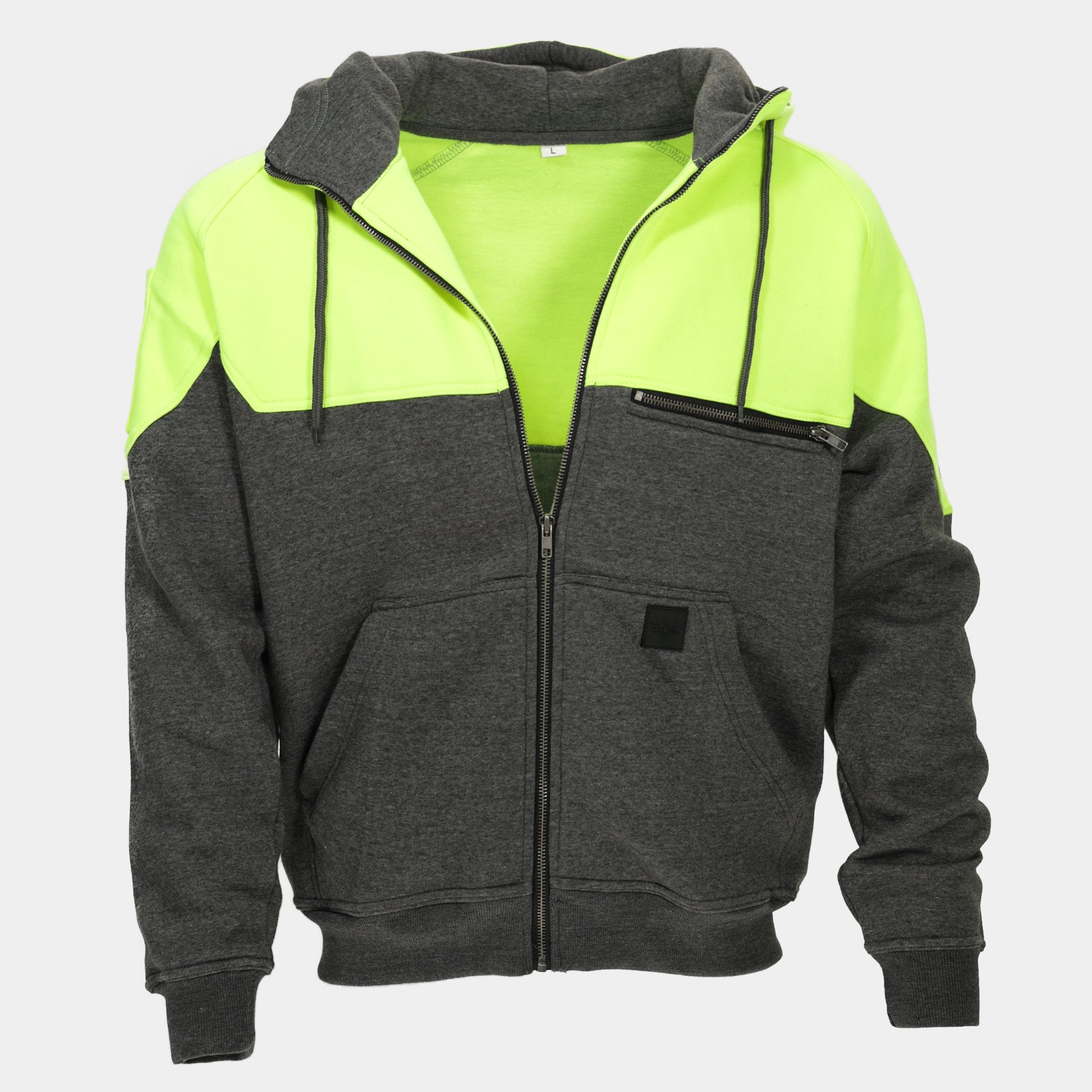 Peak Zip Up Hoodie for Men & Women - Lightweight Fleece Jacket with Front Pockets - Perfect for Outdoor Activities, Running, Gym & Casual Wear
