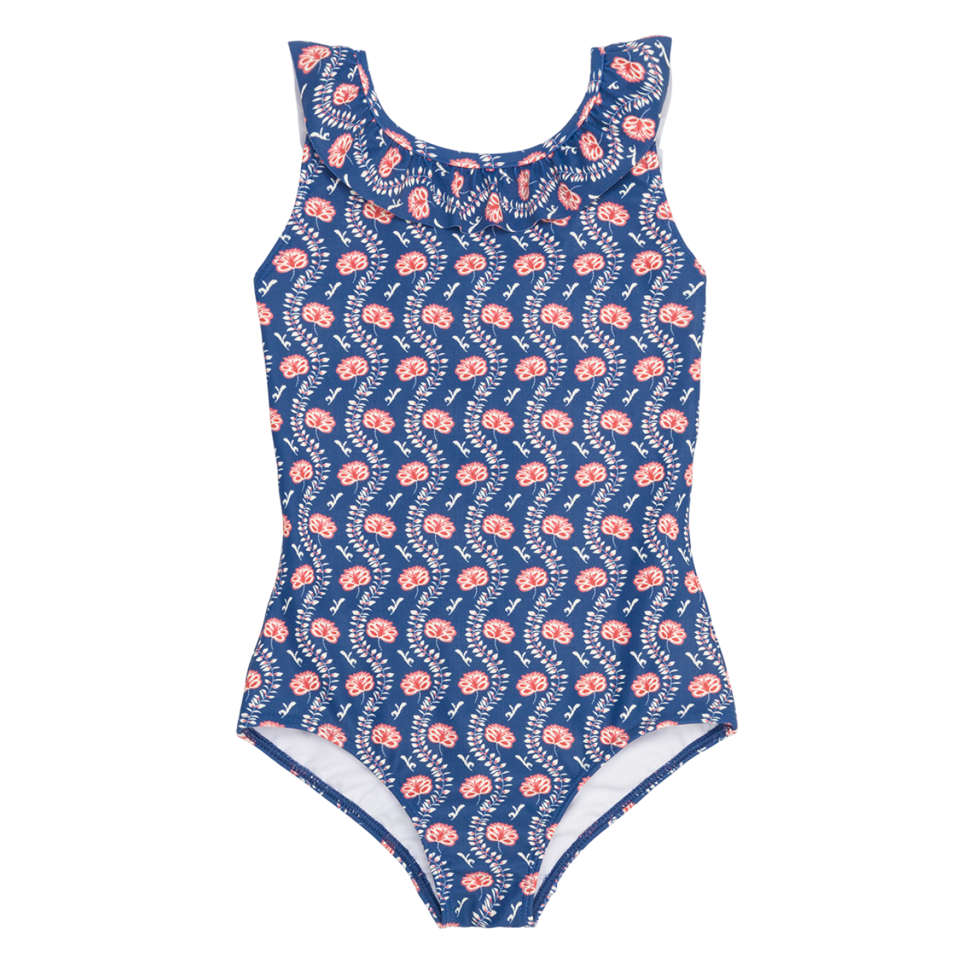 Girls Navy Blue Primrose Ruffle Collar One-Piece Dress - Perfect for Birthday Parties, School Events & Family Photos