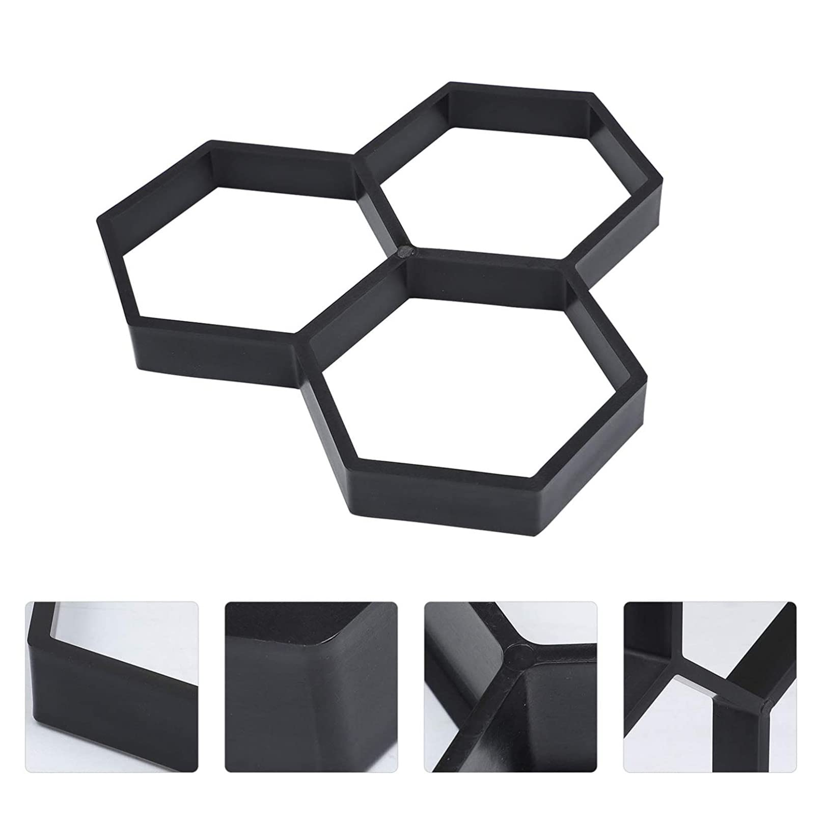 Reusable Hexagon Concrete Molds for DIY Walkway & Stepping Stones - Cement Path Maker for Lawn, Patio, Garden & Outdoor Pavement (Perfect for Creating Beautiful Garden Pathways & Landscape Designs)