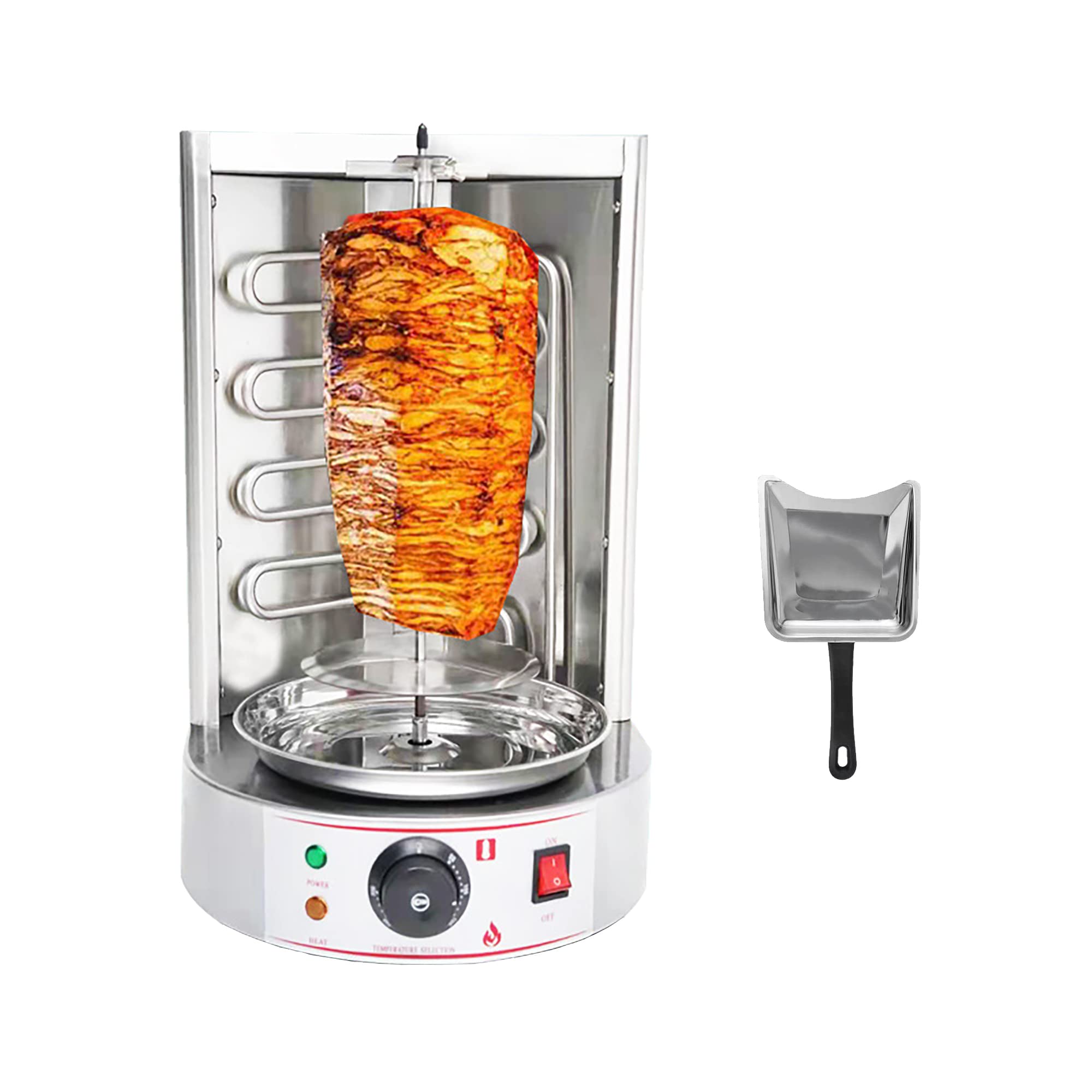 360° Rotating Electric Vertical Grill - Stainless Steel Gyro Broiler Machine for Home & Commercial Kitchen | Perfect for BBQ, Gyros, Shawarma & Kebabs