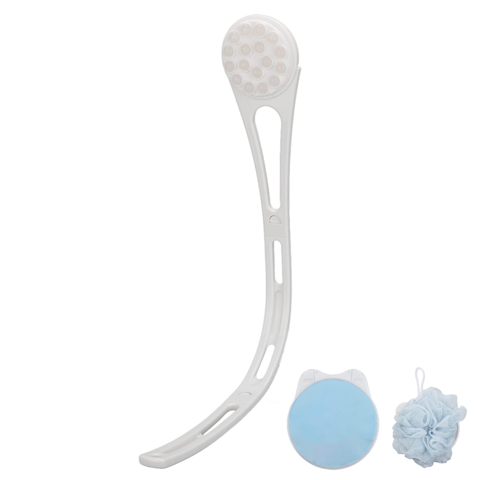 3-in-1 Shower Brush Set - Exfoliating Back Scrubber with Long Handle for Spa & Bath Care