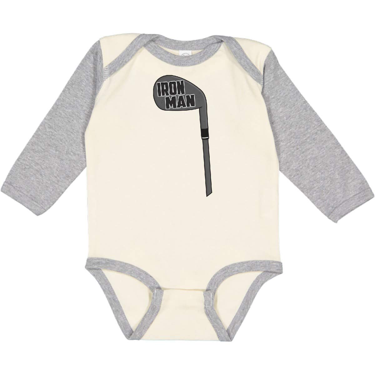 Inktastic Iron Man Long Sleeve Baby Bodysuit - Superhero Costume for Boys & Girls, Marvel Comics Fan Gift, Newborn Photo Outfit, Cosplay & Birthday Party Wear