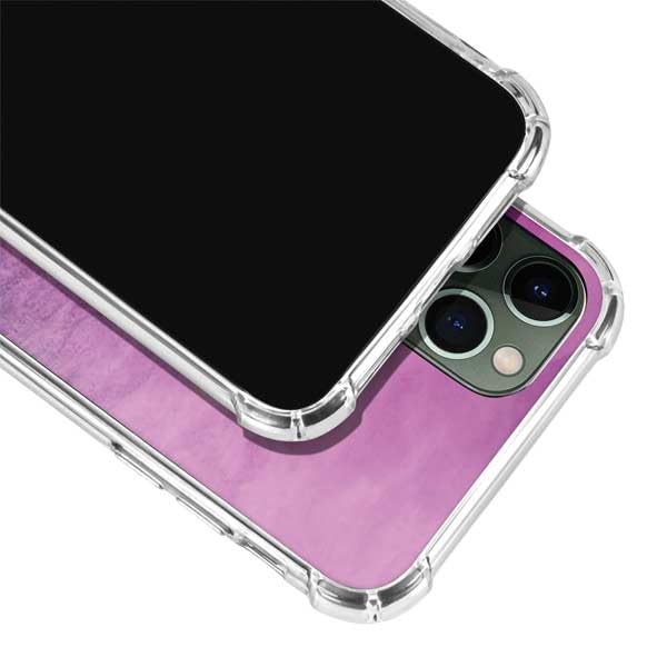 Skinit Clear Phone Case for iPhone 11 Pro Max - Purple Space Marble Design | Protective Slim Cover | Perfect for Everyday Use & Travel