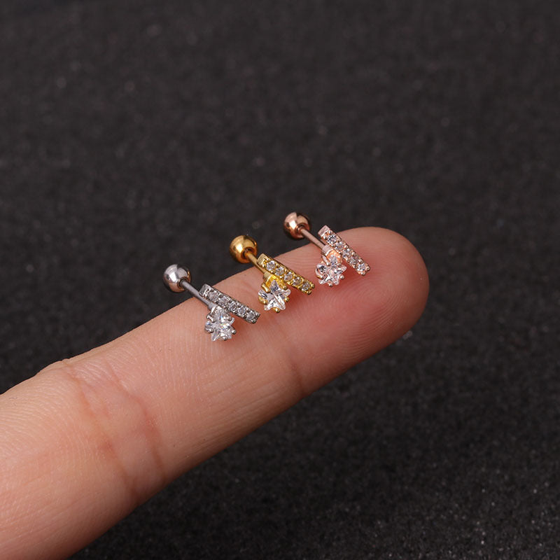 20G Cute Snow Heart Tiny Conch Earrings - Cartilage Piercing Jewelry for Women | Perfect for Everyday Wear, Parties & Gifts
