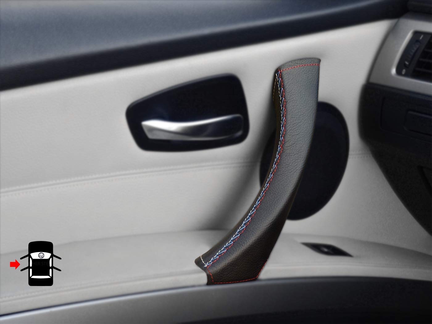 BMW E90 E91 E92 M3 Interior Door Handle Set - 3Pcs LHD Kit for 3 Series - Perfect for Car Interior Upgrade