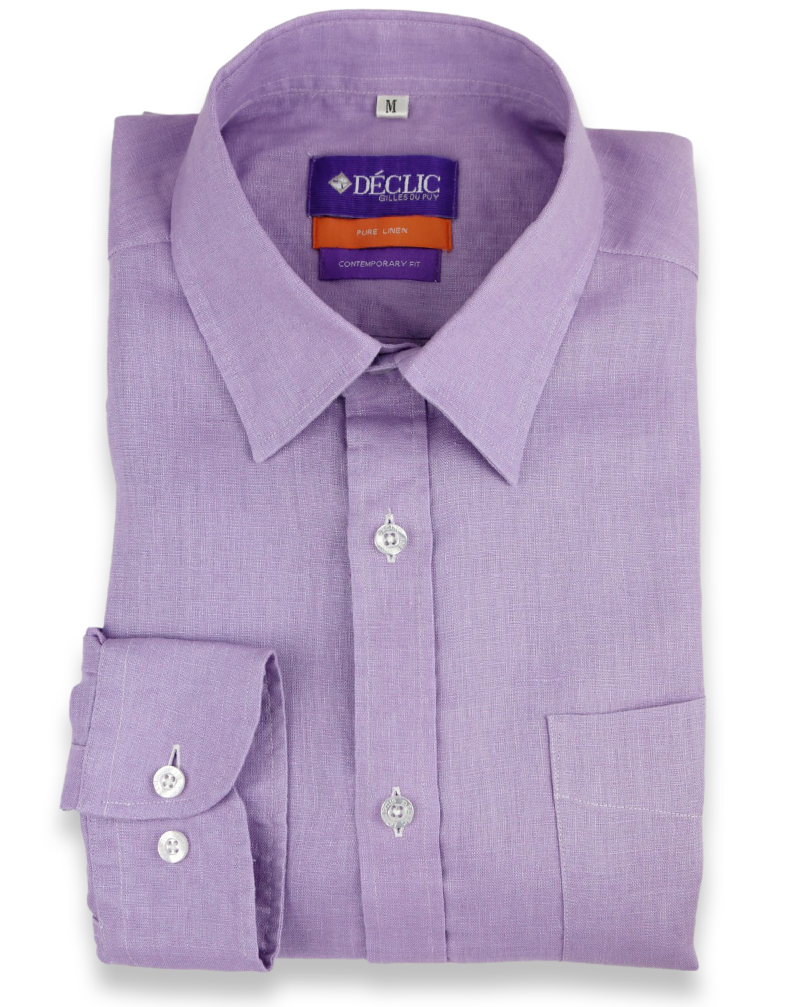 DÉCLIC Dune Linen Shirt for Women - Soft Breathable Lavender Blouse, Perfect for Summer Beach Outfits & Casual Office Wear