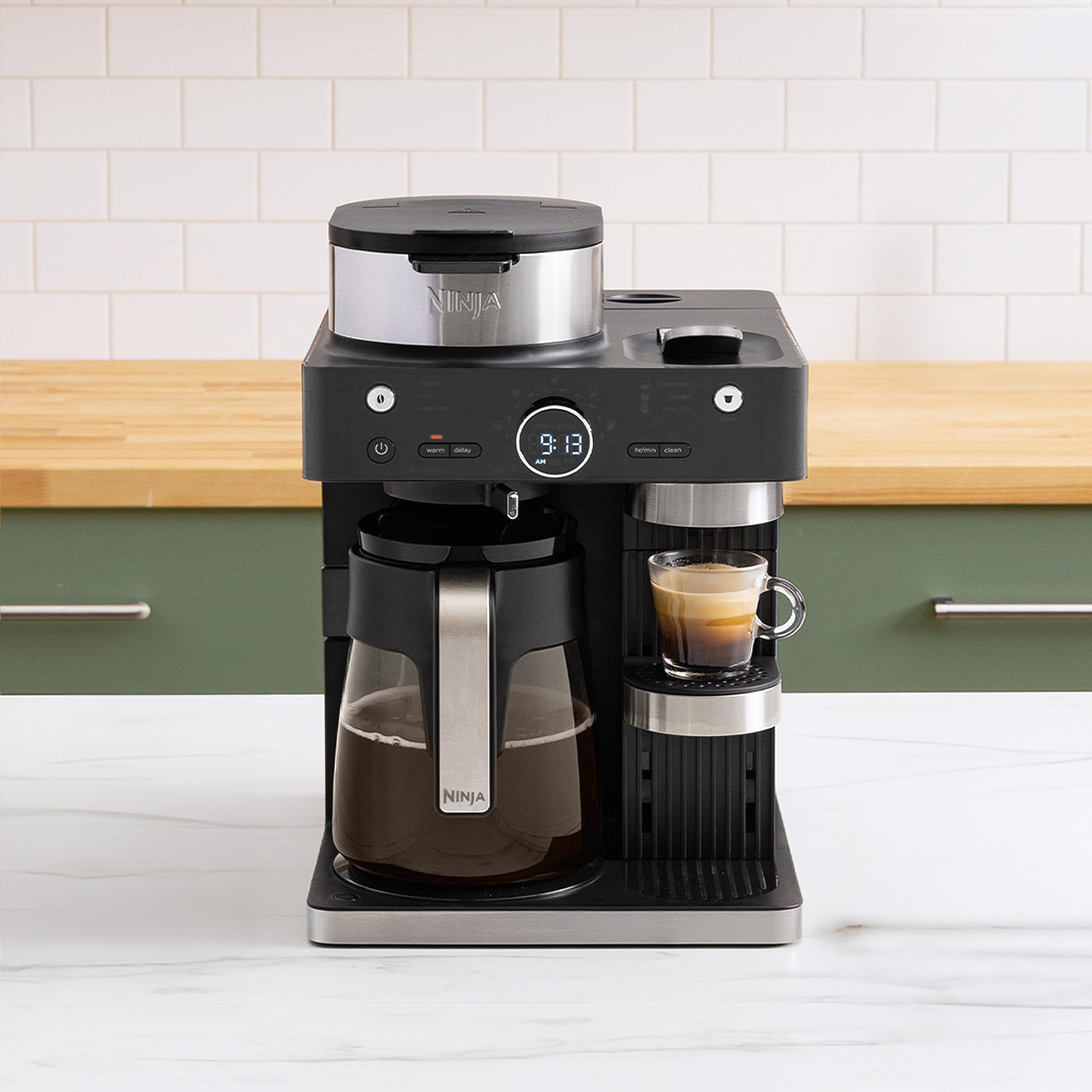Ninja CFN601 Espresso & Coffee Maker with Built-in Frother - 3 Brew Styles, Single-Serve & Nespresso Capsule Compatible - Perfect for Espresso, Cappuccino & Latte at Home or Office (Black)