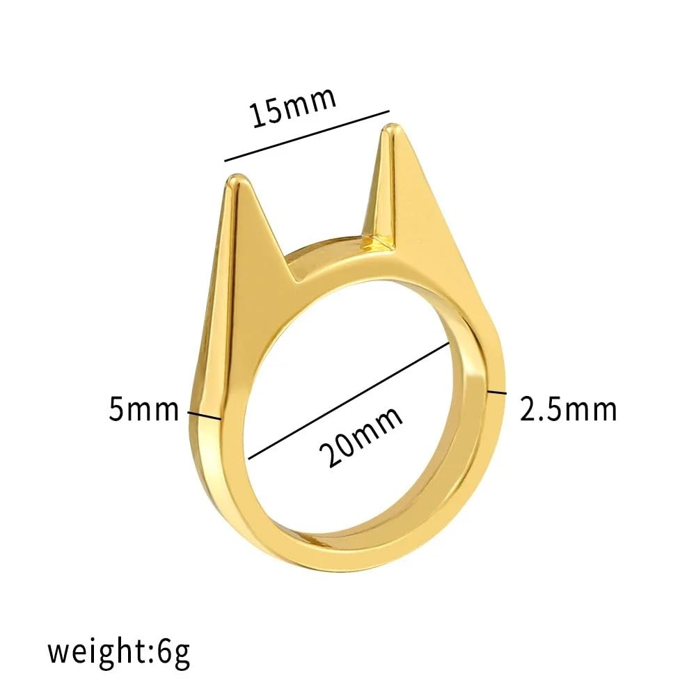 Stylish Unisex Cat Ear Knuckle Rings - Trendy Colorful Metal Jewelry for Women & Men - Perfect for Cosplay, Halloween, and Gothic Fashion Accessories