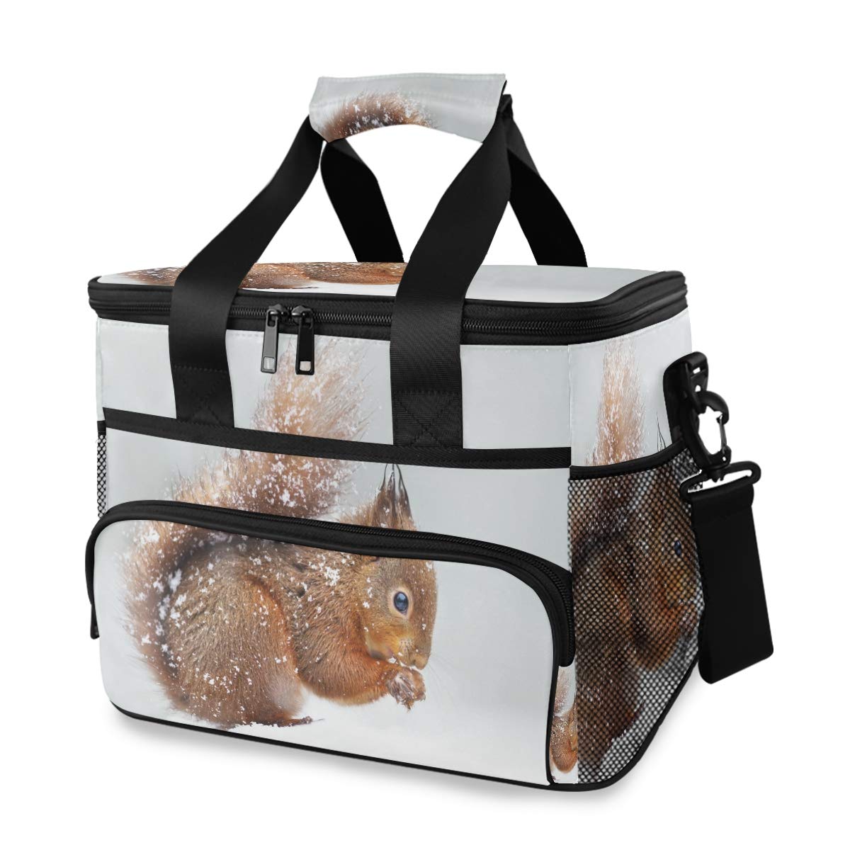 TropicalLife Insulated Lunch Bag - Cute Hamster Design, 24-Can (15L) Cooler for Groceries, Travel, and Outdoor Picnics