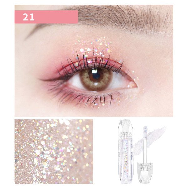 CHIOTURE Glitter Pearl Liquid Eyeshadow - Long Lasting Shimmer Makeup for Party, Wedding & Night Out - Vegan & Cruelty Free
