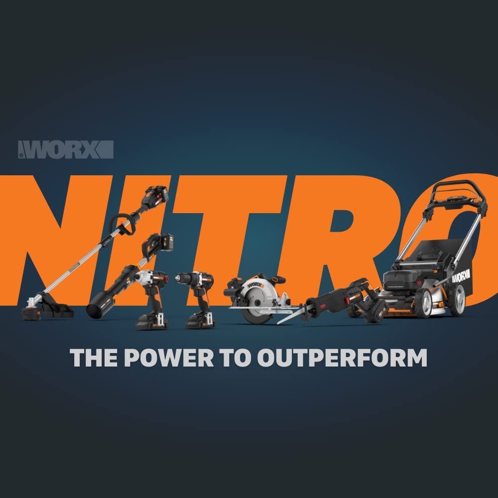 Worx NITRO 20V Cordless Jigsaw with Brushless Motor - WX542L (Includes Battery & Charger) - Perfect for DIY Woodworking, Home Renovation & Craft Projects