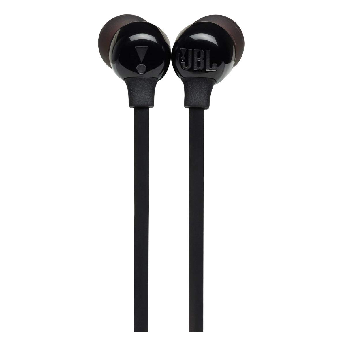 JBL Tune 125 Wireless Bluetooth Earbuds with Built-in Mic & Remote, Flat Tangle-Free Cable - Black (Small Size) | Perfect for Gym, Running, Commuting & Travel