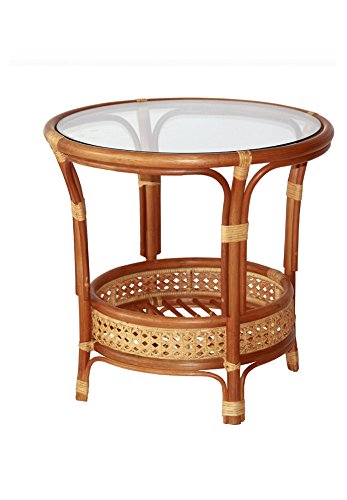 Rattan Chair Set with Cushions & Glass Coffee Table for Patio