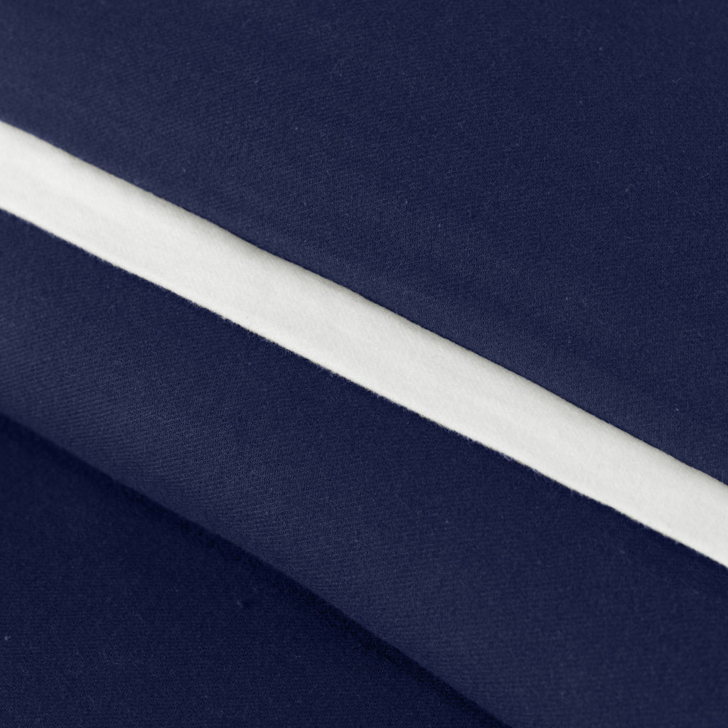 Premium Navy Blue Hudson Flannel Duvet Cover Set - Soft & Cozy 100% Cotton Bedding for Winter - Perfect for Master Bedroom, Guest Room & Cabin Retreats