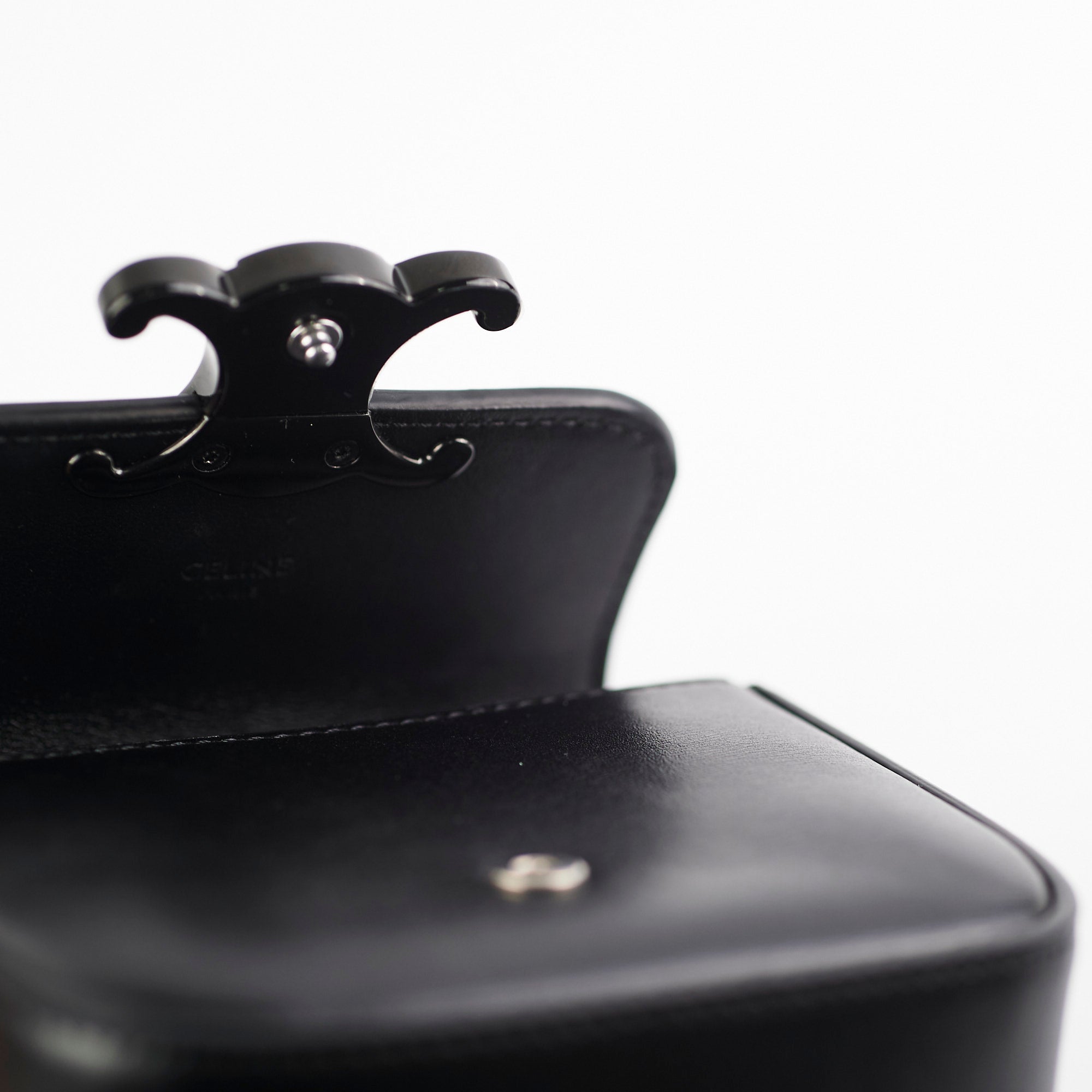 Celine Mini Triomphe Claude Black Crossbody Bag - Luxury Leather Shoulder Purse for Women | Perfect for Date Night, Office & Evening Events