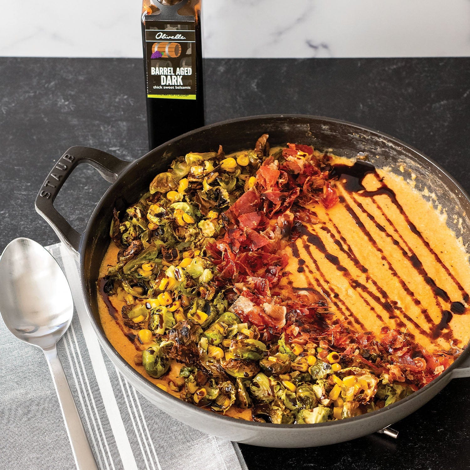 Premium Olivelle Frantoia Extra Virgin Olive Oil & Aged Balsamic Vinegar Gift Set - Perfect for Salads, Cooking & Gourmet Pairing