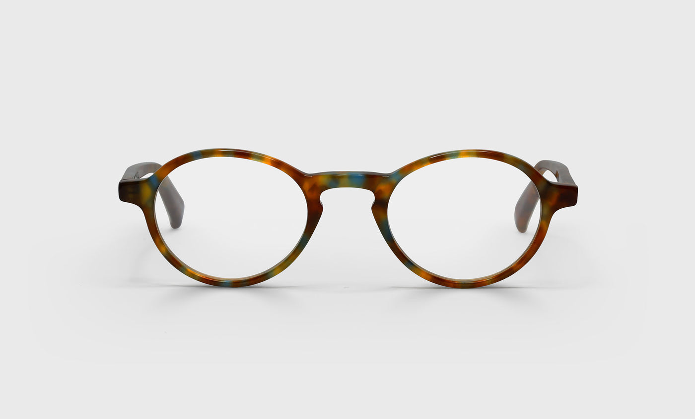 Board Stiff Narrow Color 16 Spotty Blue Tortoise Front and Temples Glasses - Stylish Eyewear for Reading, Working & Everyday Use
