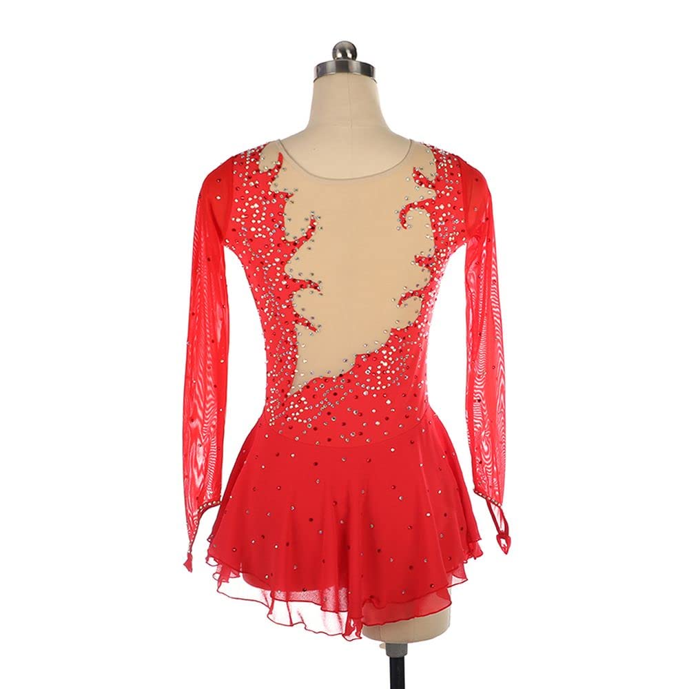 LIUHUO High Elasticity Ice Skating Dress - Professional Figure Skating Costume for Practice & Competition - Perfect for Ice Shows, Performances and Training