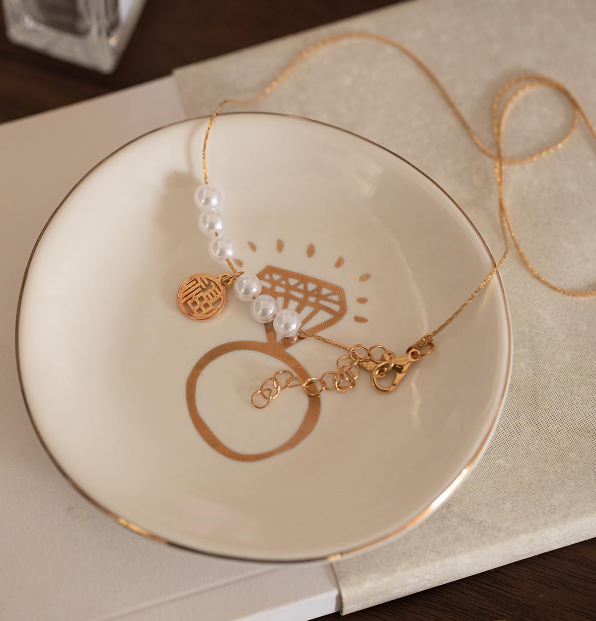 Engagement Ring Dish - Jewelry Tray for Bridal Shower & Wedding Gifts | Perfect for Christmas & Thanksgiving