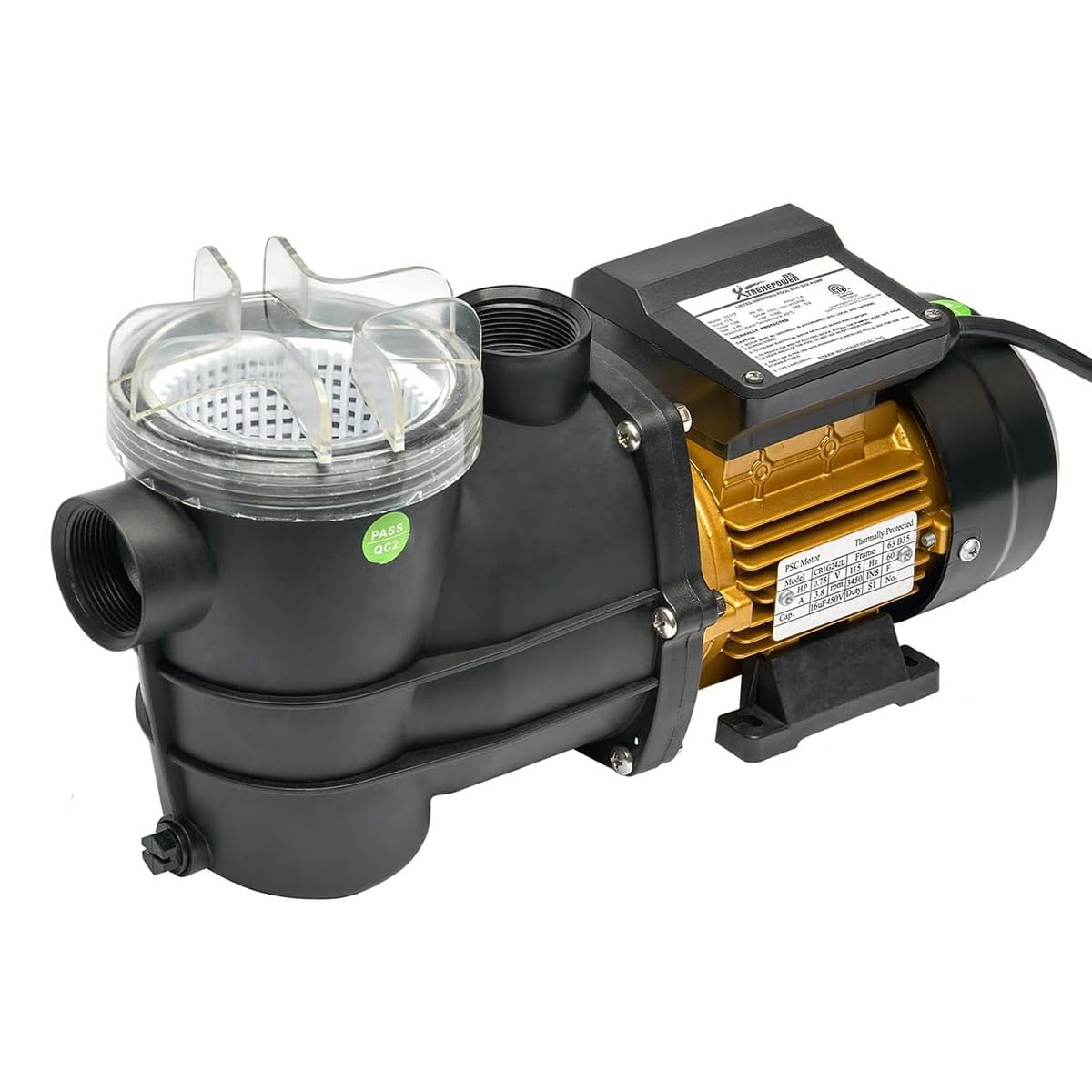XtremepowerUS 3/4HP High Flow Above Ground Pool Pump - 2400GPH, 1.5