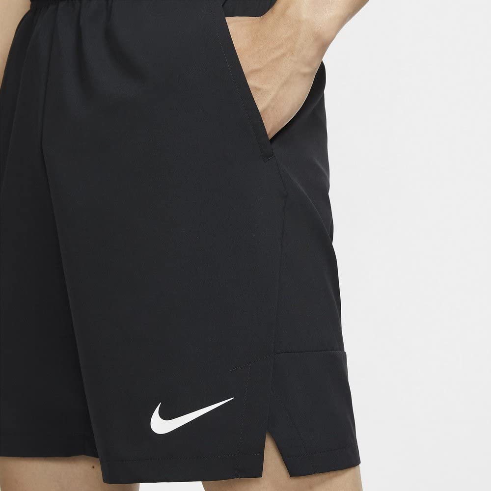 Nike Flex Shorts Woven 3.0 - Men's Running & Training Shorts - Black/White - Medium - Breathable & Lightweight for Gym, Jogging, and Outdoor Activities