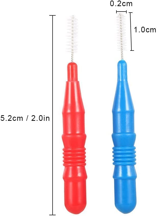 SGerst 50-Pack Interdental Brushes for Teeth Cleaning - Floss Picks & Dental Brushes for Gaps Between Teeth - Perfect for Travel, Braces, and Oral Hygiene Care