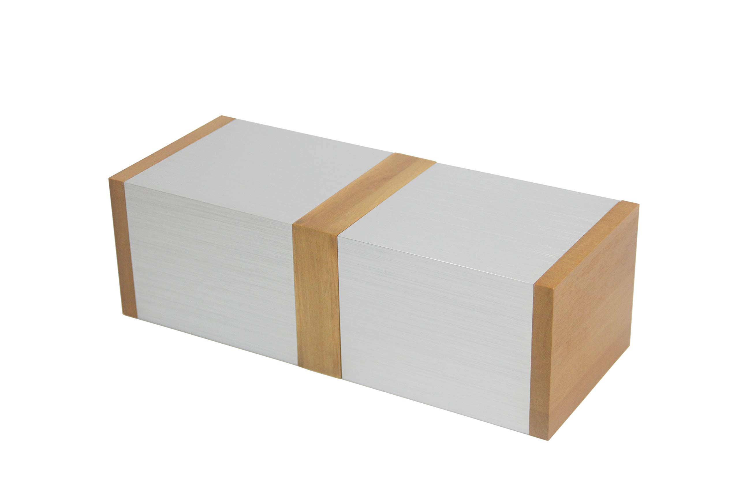 FixtureDisplays® Wood & Aluminum Riser Stand - 4+4-2D Glorifier Centerpiece Display for Flower Vases, Plinth Blocks & Pedestals - Perfect for Wedding Decor, Home Centerpieces & Retail Displays