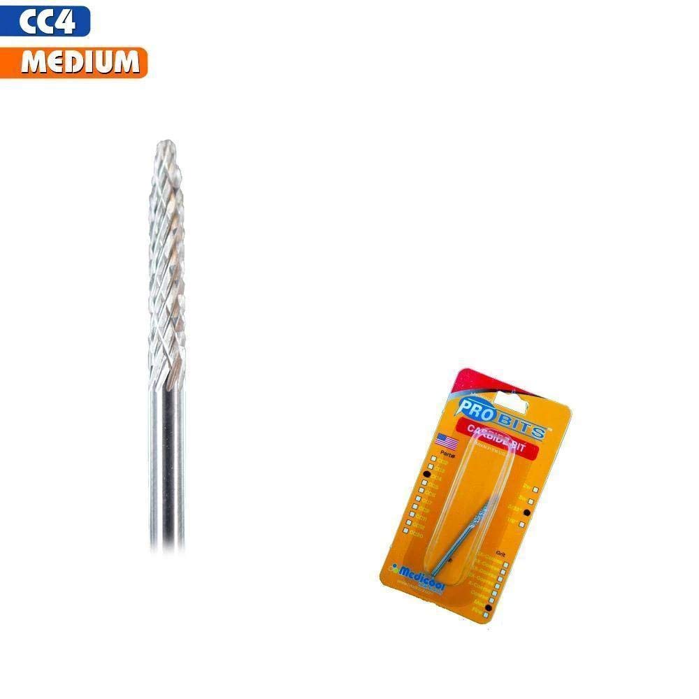 Professional Medicool Silver Carbide Nail Cleaner & Cuticle Tool - Under Nail File, Shaper & Grooming Kit (5CC4M-DMD) | Perfect for Manicures, Pedicures & At-Home Nail Care
