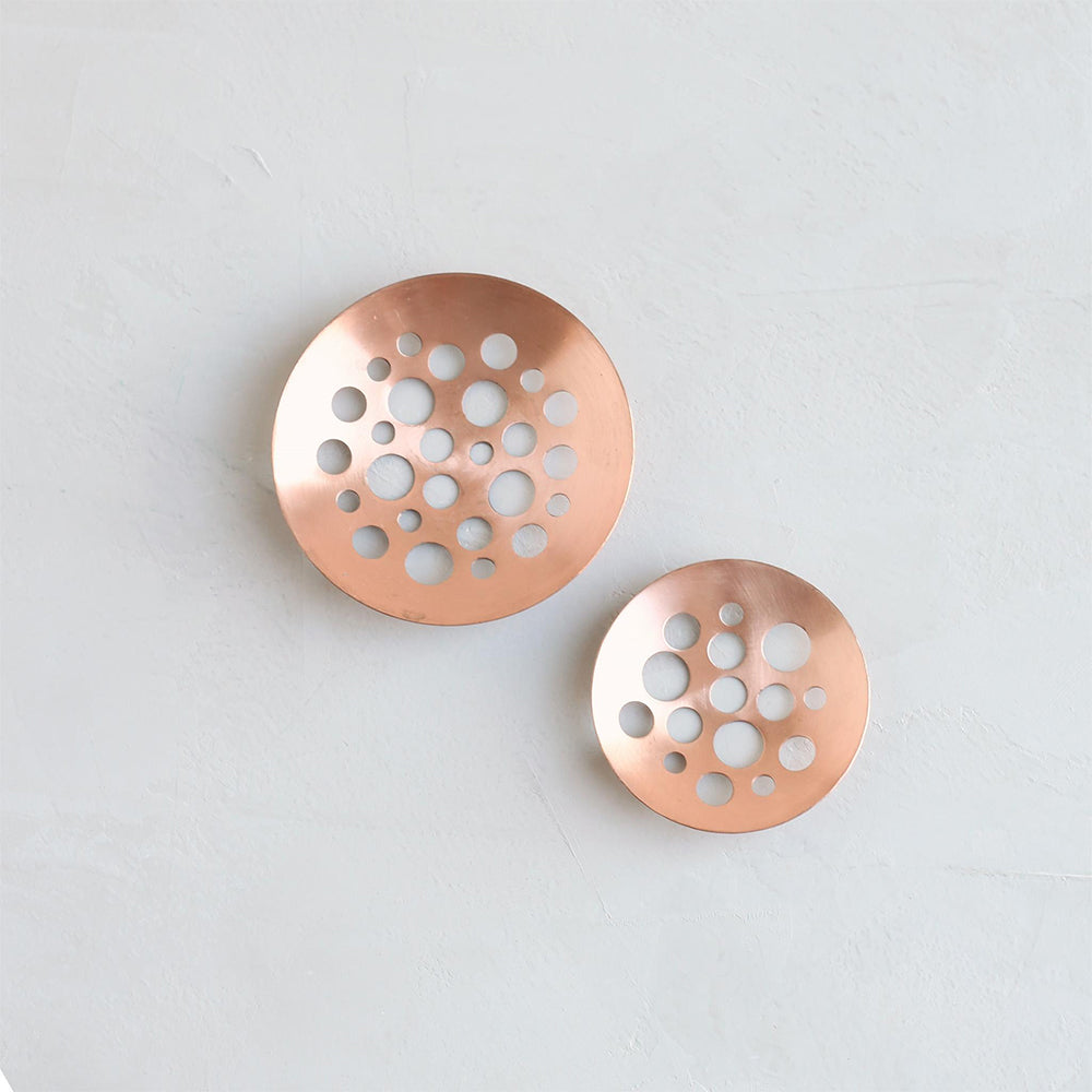 Vintage Copper Flower Frog Set for Floral Arrangements - Perfect for Bouquets, Centerpieces, and DIY Wedding Decor
