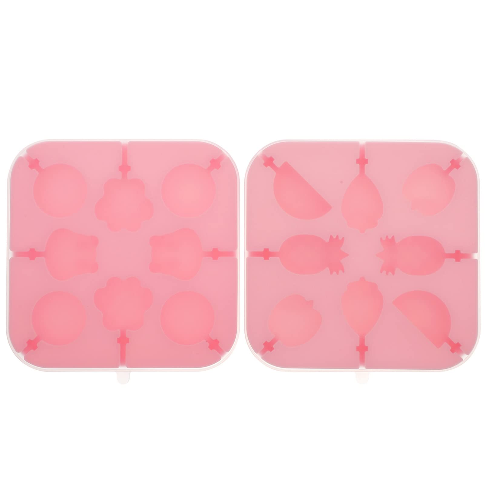 2-Piece Cat Paw & Fruit Silicone Mold Set for Baking - Chocolate, Candy, Jelly Treats & Ice Trays - Non-Stick Fondant Mold for DIY Desserts (Pink) - Perfect for Birthday Parties, Baby Showers & Holiday Treats