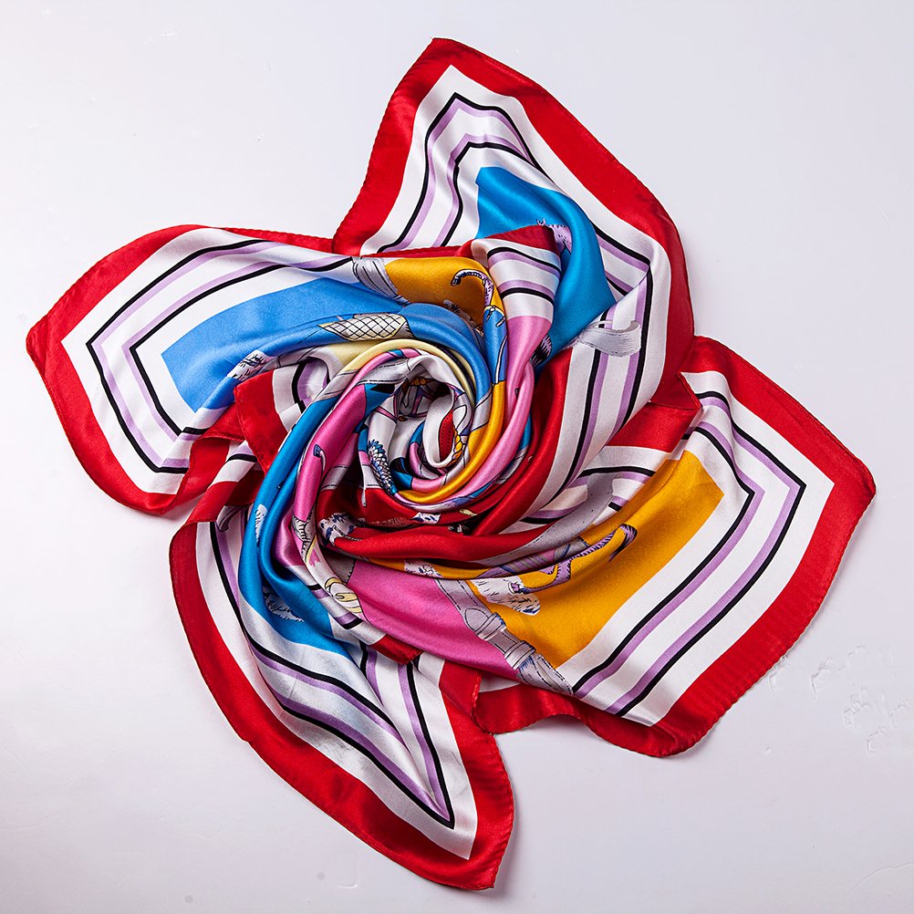 Pure Silk Scarf for Women - Lightweight Long Head Wrap Shawl - Elegant Fashion Accessory for Office, Wedding & Travel Gifts