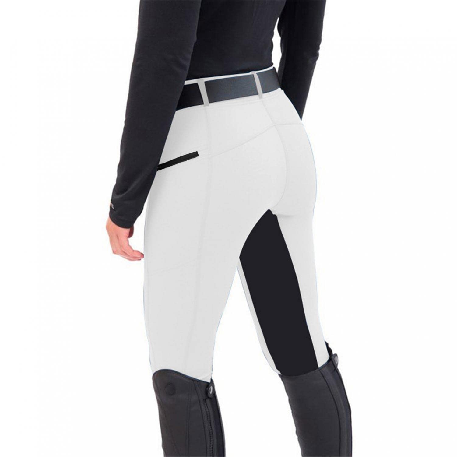 FUNEY Women's High Waist Horse Riding Tights - Equestrian Breeches for Riding, Yoga, Gym & Exercise | Stretchy Sports Leggings for Equestrian, Workout & Outdoor Activities