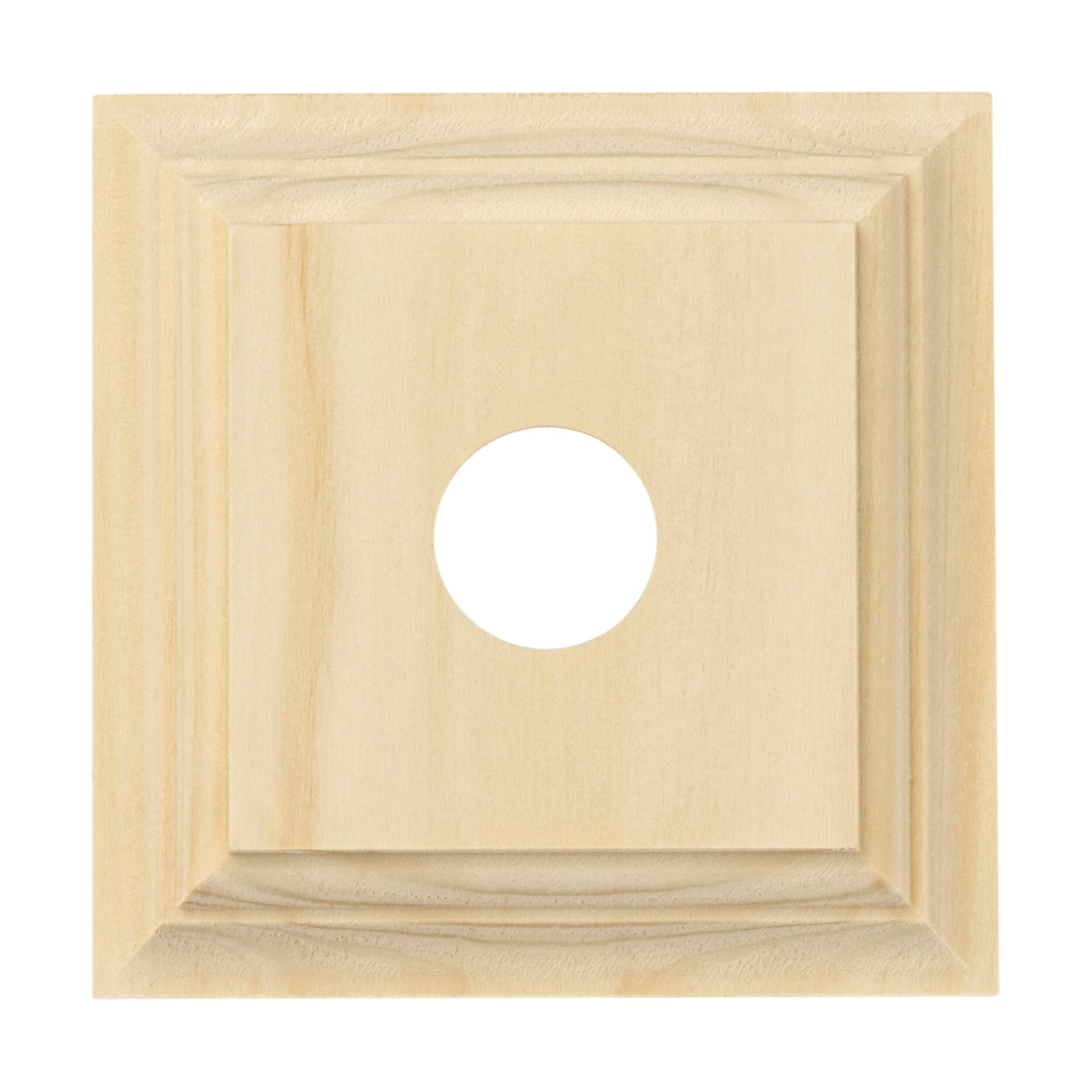 5421 Switch Socket Block Classic Single Pine H90xW90mm - Durable Electrical Outlet for Home & Office Use - Perfect for Bedrooms, Living Rooms, and Workspaces