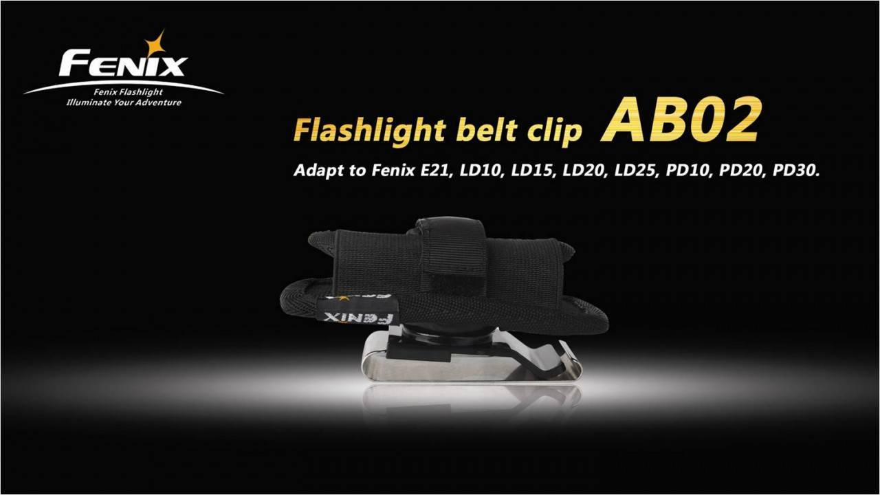 Fenix AB02 Belt Clip Holster - Secure & Adjustable Flashlight Holder for Tactical, Outdoor, and Everyday Carry (EDC) - Perfect for Hiking, Camping, and Emergency Use