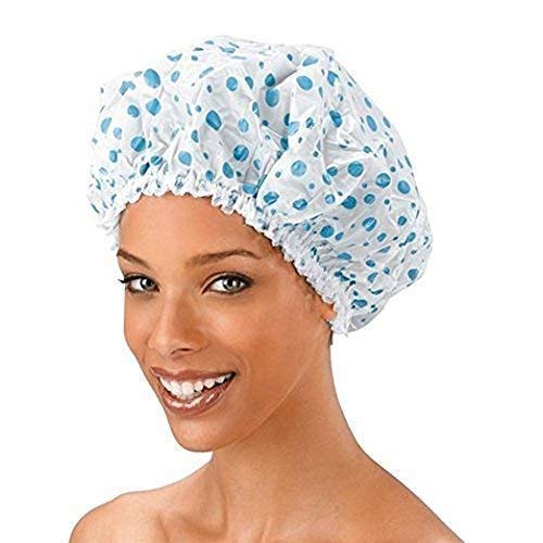 3-Pack Waterproof Reusable Shower Caps for Women, Men & Kids - Soft Elastic Hair Protection for Bathing, Swimming, Spa & Salon Use - Multicolor (Perfect for Home, Travel & Hair Treatments)