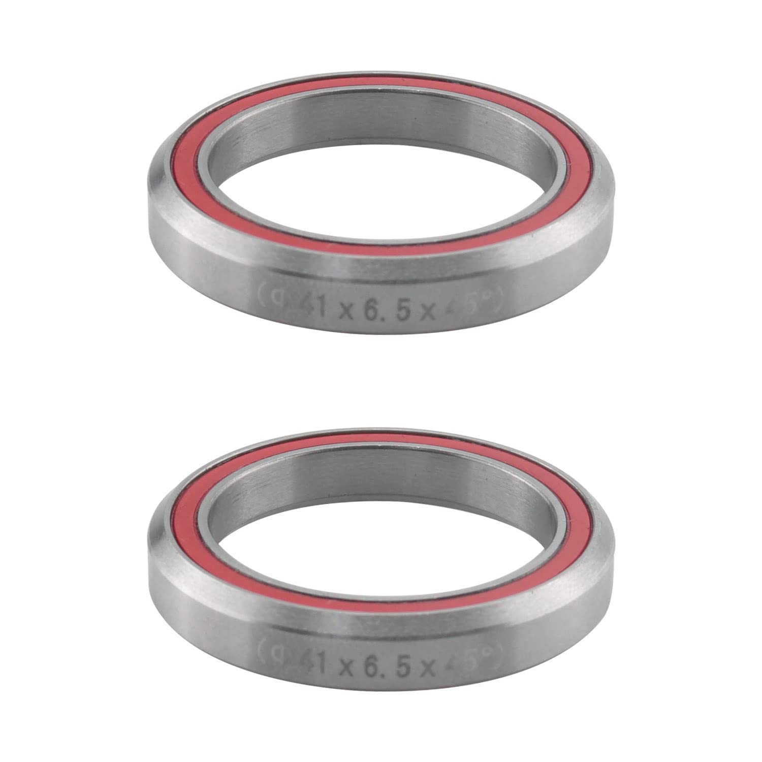 2PCS 41mm Bicycle Headset Bearings - Silver Alloy Mountain & Road Bike Replacement Parts | Durable Cycling Components for Smooth Steering Performance | Perfect for MTB, Hybrid & Commuter Bikes