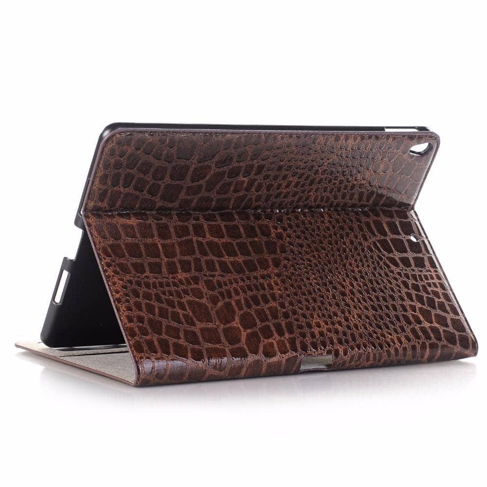 iPad Air 3 (10.5-inch 2019 Model) Premium Crocodile Pattern PU Leather Smart Cover Case - Perfect for Work, Travel & Home Use