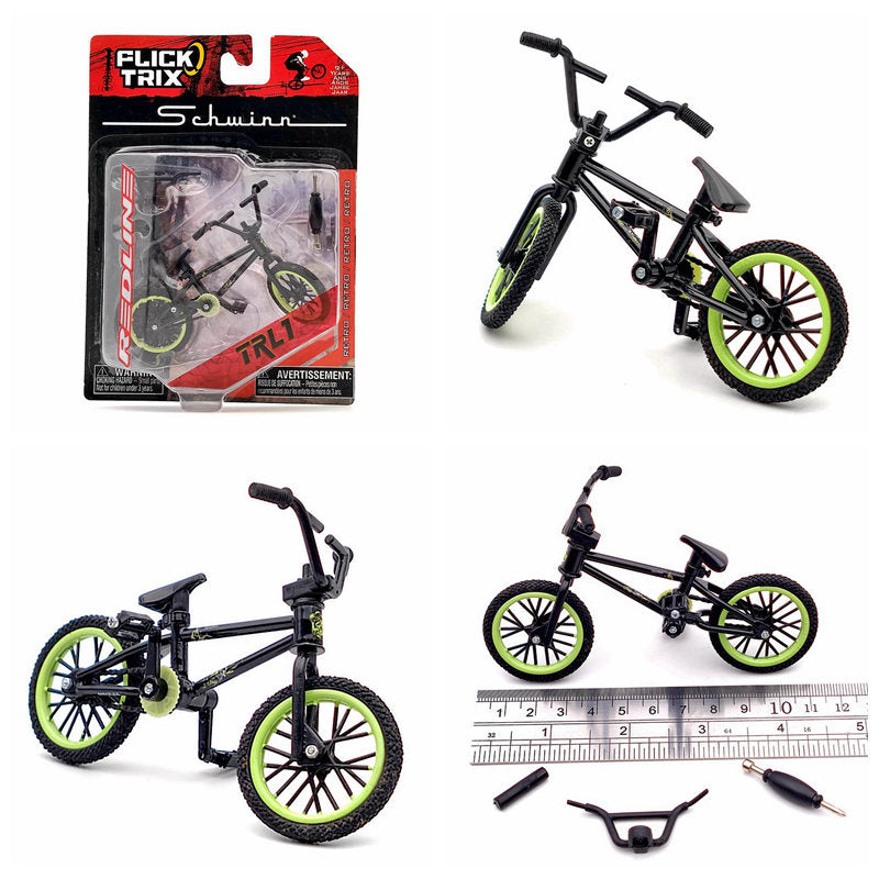 Premium FLICK TRIX Miniature BMX Finger Bike - Diecast Metal DeathTrap Bicycle Toy for Kids & Adults - Perfect for Office Desk, Stress Relief & Collectible Gift