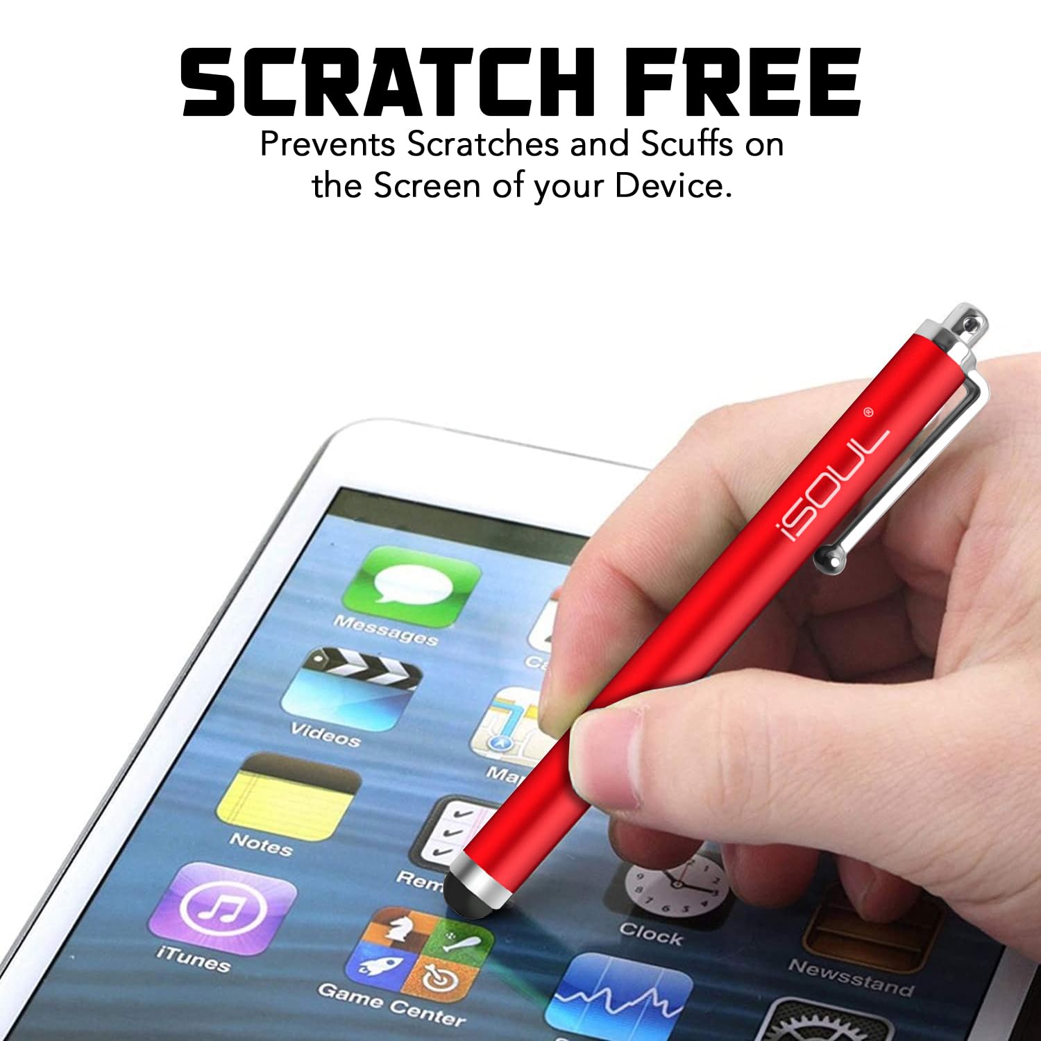ISOUL Stylus Touch Pen [5-Pack] - Precision Capacitive Touchscreen Stylus for iPhone, iPad, Galaxy, Android Tablets & More - Compatible with iPad Mini/Pro, Galaxy Note/Tab, OnePlus, Nokia - Perfect for Drawing, Note-Taking & Digital Signatures (Black)