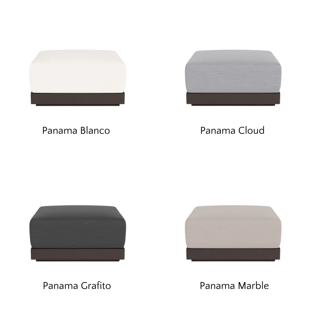 Antigua Outdoor Ottoman - Waterproof Patio Furniture, Weather-Resistant Garden Stool for Poolside, Deck, or Backyard Relaxation